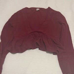 Women's Burgundy Top